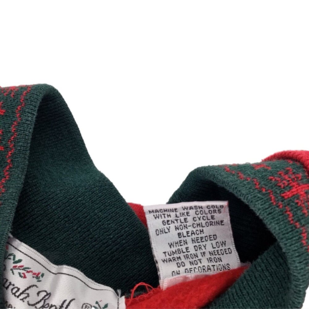 Vintage Sarah Bentley Christmas Holiday Crewneck Pullover Sweater Size 2X - Picture 4 of 13